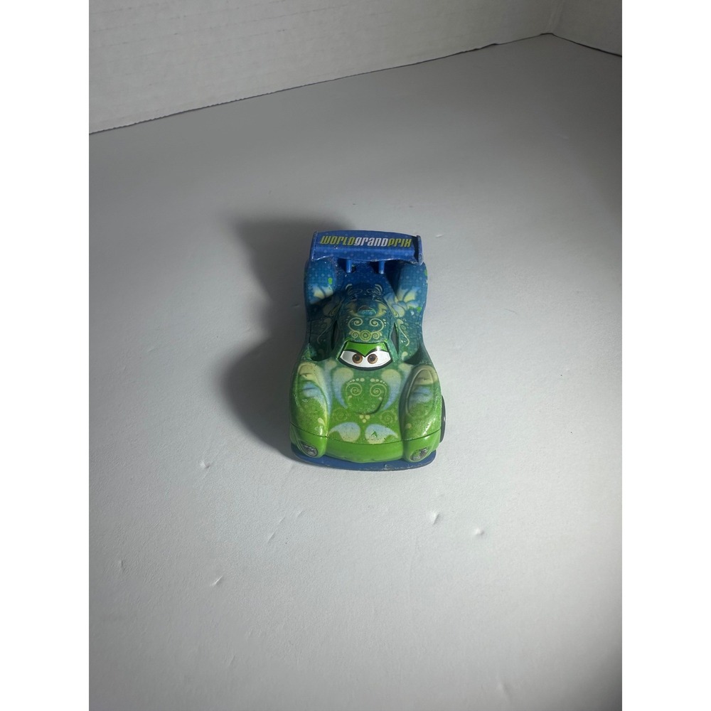 Disney Pixar Cars Carla Veloso World Grand Prix Diecast Toy Car #8 Green Blue
